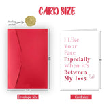 Rude Valentines Day Card For Husband Wife, Romantic Valentine’S Day Cards Gifts For Girlfriend Boyfriend, Dirty Valentines Day Card For Him Her, Lesbian Vday Card, Naughty I Love Your Face Card