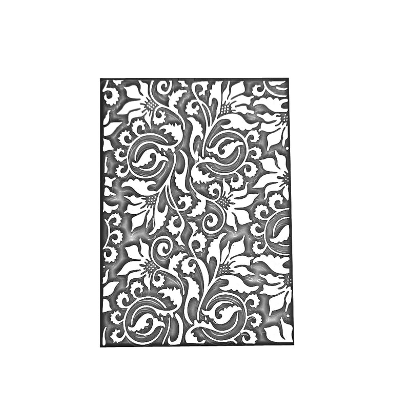 Plastic Embossing Folder (4-1/8''X 5-13/16'' | Flower Vines Pattern) Paper Cra