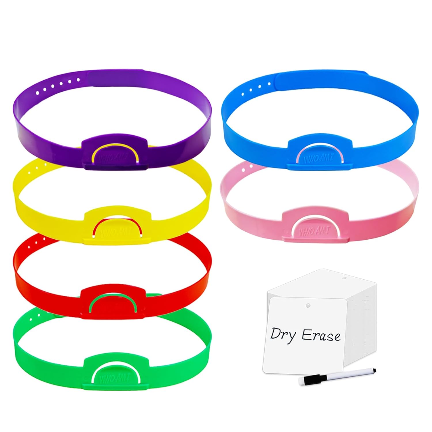 6 Pcs Guess Who Game Headbands, With 100 Dry Erase Cards, Headbands Board Games For Family Game Night, Party Activities For Adults And Kids