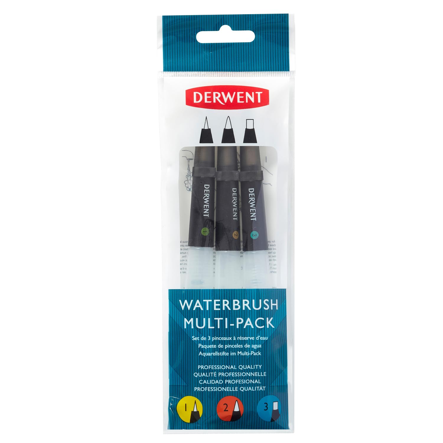 Derwent Art Supplies, Waterbrush, 3 Pack (2301975)
