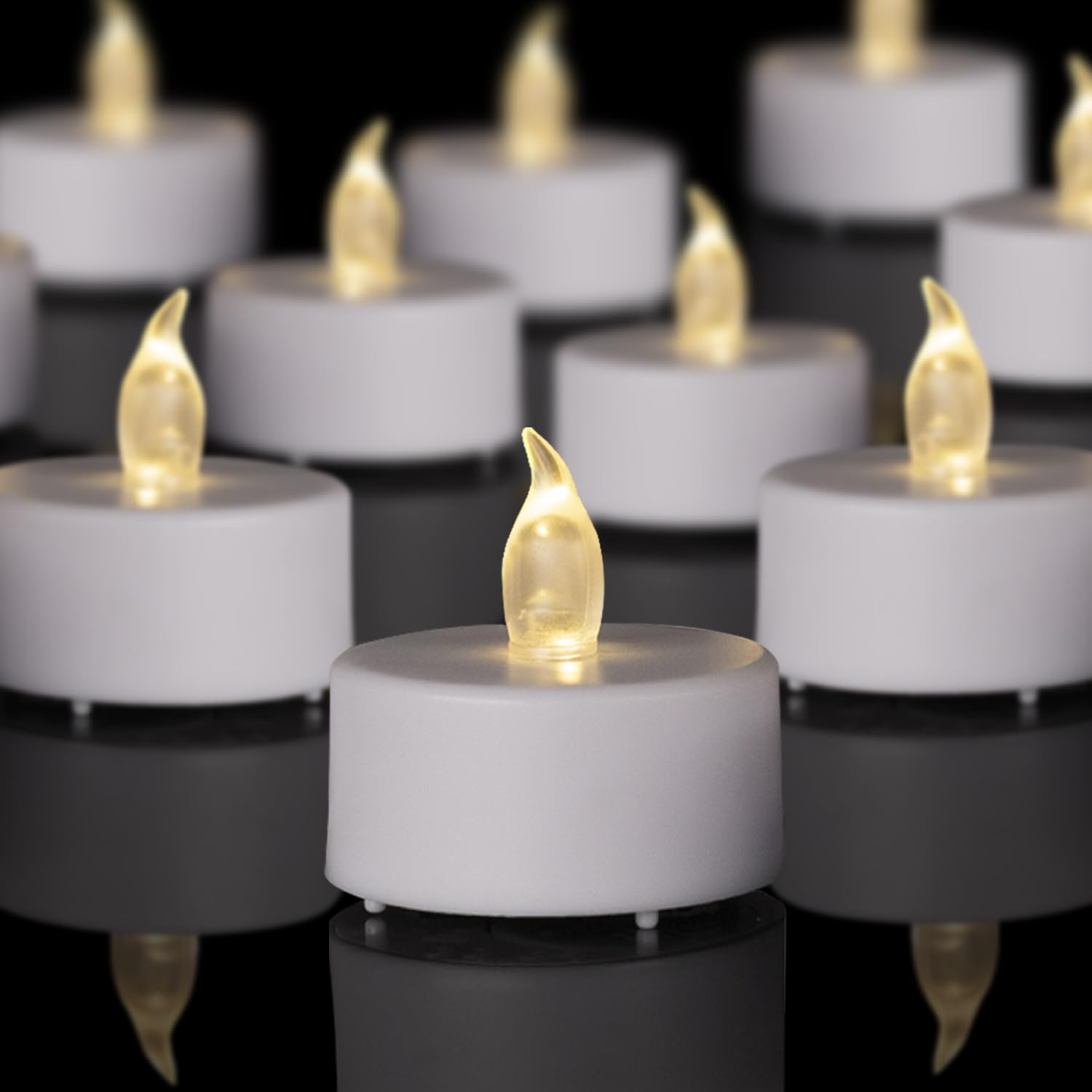 Led Tea Lights Candles- 24Pack Flameless Candles Realistic And Bright Flickering Long Lasting 200Hours For Holiday Celebration,Party, Home Decoration Warmwhite,Battery Operated