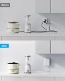 Flat Plug Power Strip 6 Outlets 3 USB Ports 1 USB C 5FT Extension Cord Hidden Outlet Extender