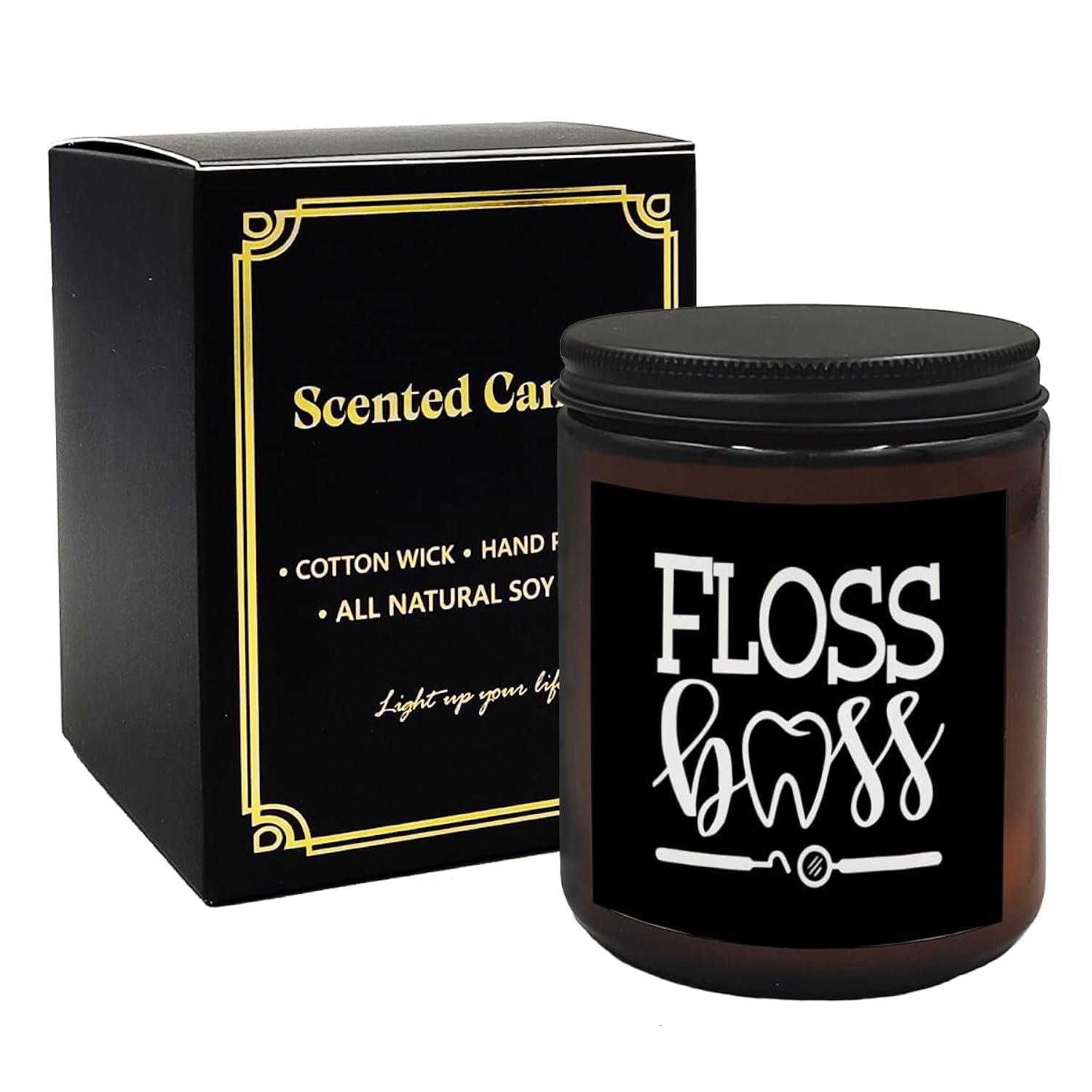 Dental Hygienist Gifts For Women, Dentist Gifts, Dental Assistant Gifts For Women, Dental Student Gifts, Floss Boss Gift Scented Candles