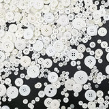 1600Pcs White Buttons For Crafts Assorted Sizes Button White In Bulk W