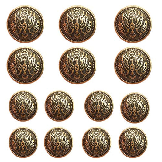 14Pcs Antique Gold Blazer Buttons For Men'S Suits Blazers Sport Coats