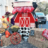 Farm Theme Trunk Or Treat Decorations Banner For Cars, Red Farmhouse C