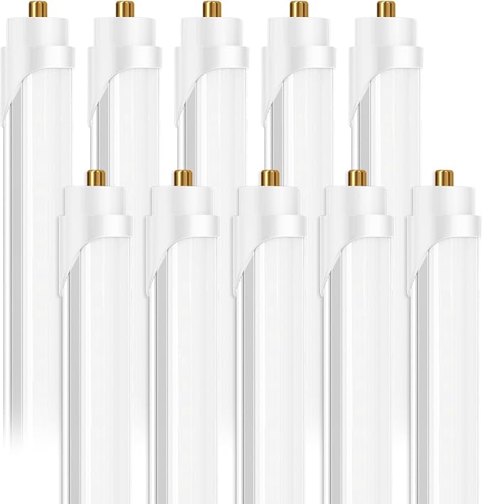 10 Pack 8FT T8 T12 LED Tube Bulbs 6500K Daylight FA8 Single Pin Fluorescent Replacement