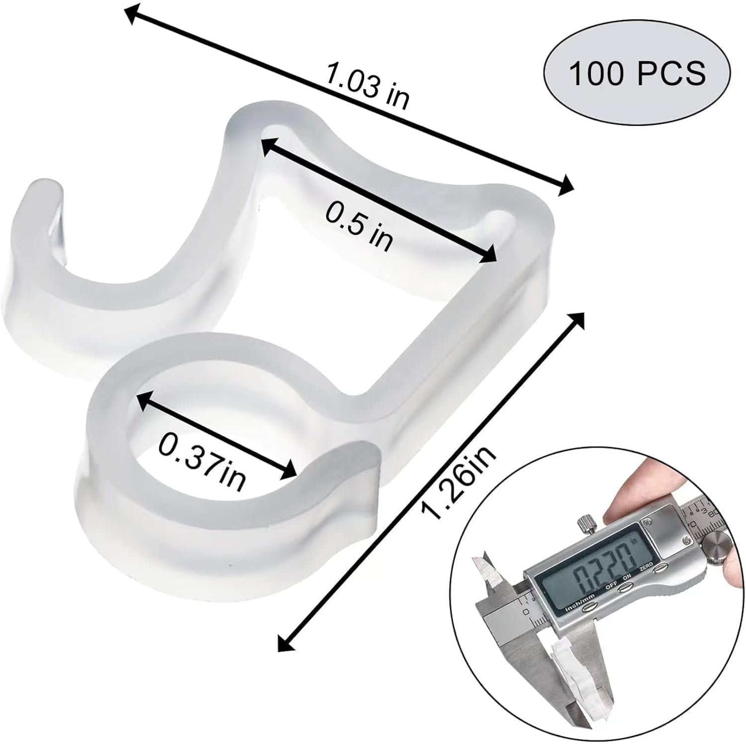 100 Pcs Outdoor Light Clips Hooks For String Lights Gutter Clips For Hanging Christmas Village Accessories