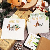 72 Pcs Woodland Thank You Cards Baby Showers 36 Forest Envelopes And 36 Bear Forest Greeting Thank You Watercolor Animal Blank Notes Cards For Birthday Kids Baby Shower Party