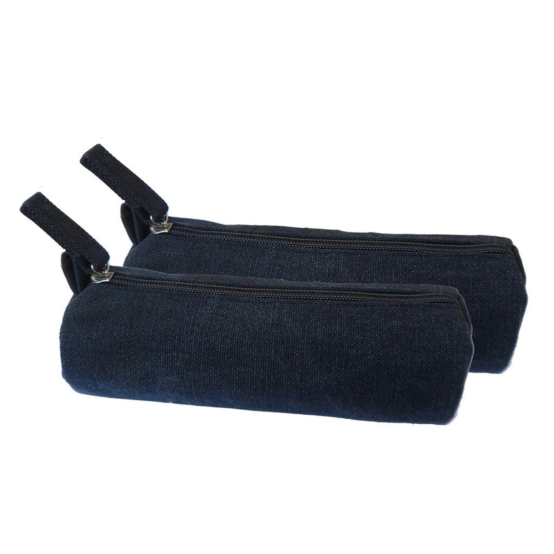 Heavy Canvas Stationery Simple Small Pencil Case And Durable Black Pencil Pouc