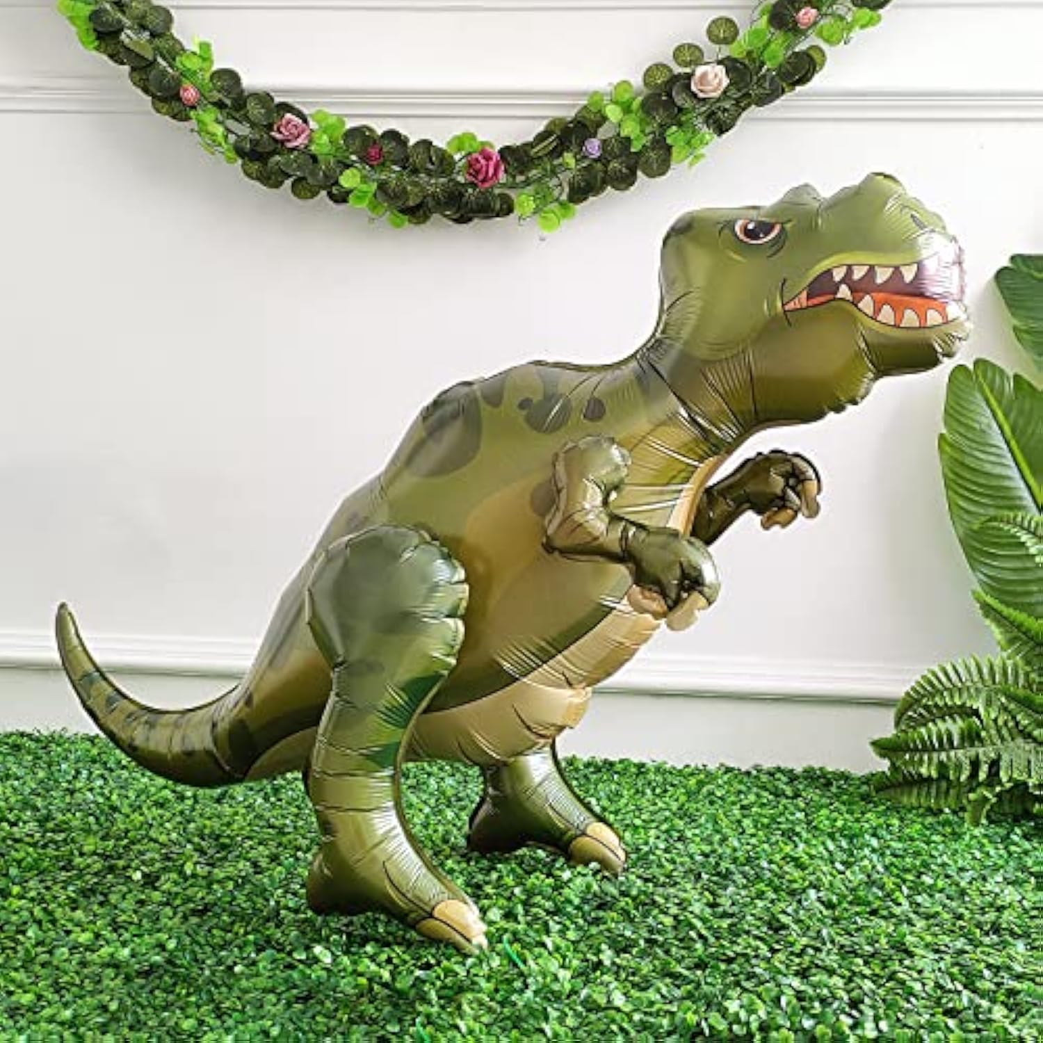 3PCS Large Dinosaur Balloons – 38" T-Rex, Triceratops & Ankylosaurus for Party Decorations