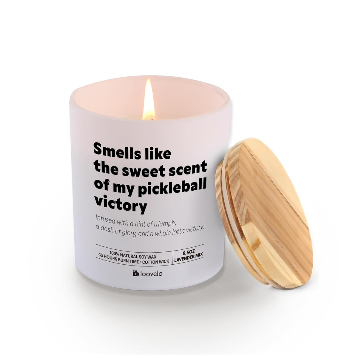 Smells Like The Sweet Scent Of My Pickleball Victory Pickleball Gifts For Men Women Sports Player Scented Candle For Home Office Jar Candle Sage Floral Lavender Scent 9.5 Oz