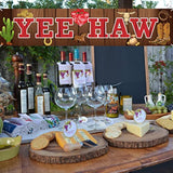 Western Yee Haw Banner - Cowboy Theme Birthday Party Supplies, Wild West Party Decor & Photo Booth Props For Indoor/Outdoor