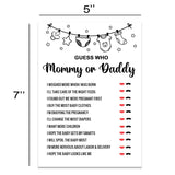 Guess Who Mommy Or Daddy Baby Shower Game, Gender Reveal Party Supplies, Baby Shower Decorations, Baby Shower Party Games Supplies & Activities, 30 Game Cards Included