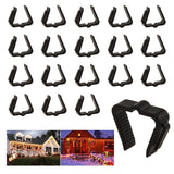 Christmas Light Clip Hook, Festive Light Hanger For Roof Gutter Fence Eaves, Weatherproof (Black30)