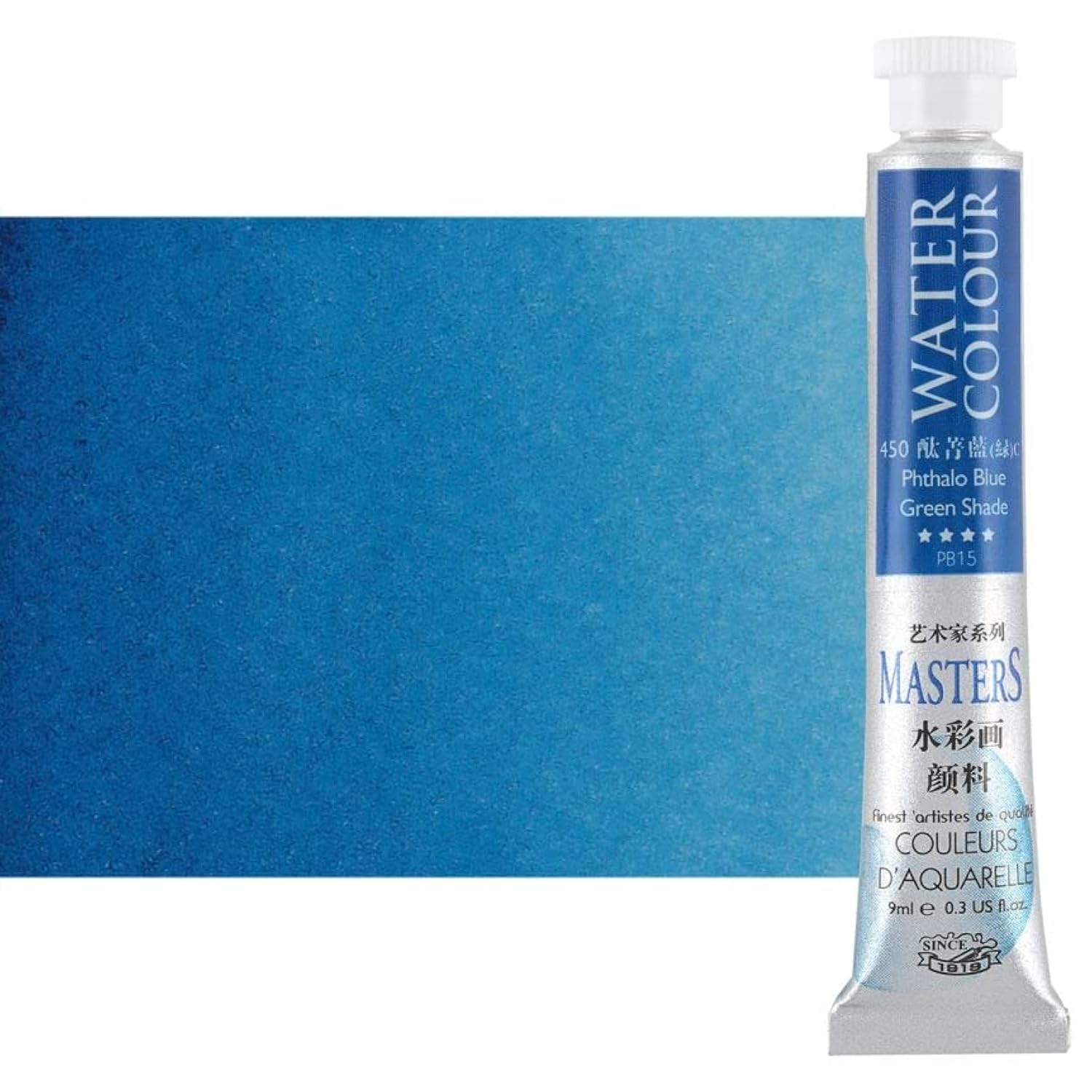 Watercolor Paint - Concentrated Color, Pure Pigments, High Lightfastness Ratings Craft Paint For Artists - Phthalo Blue (Green Shade) (9Ml/0.3 Oz)
