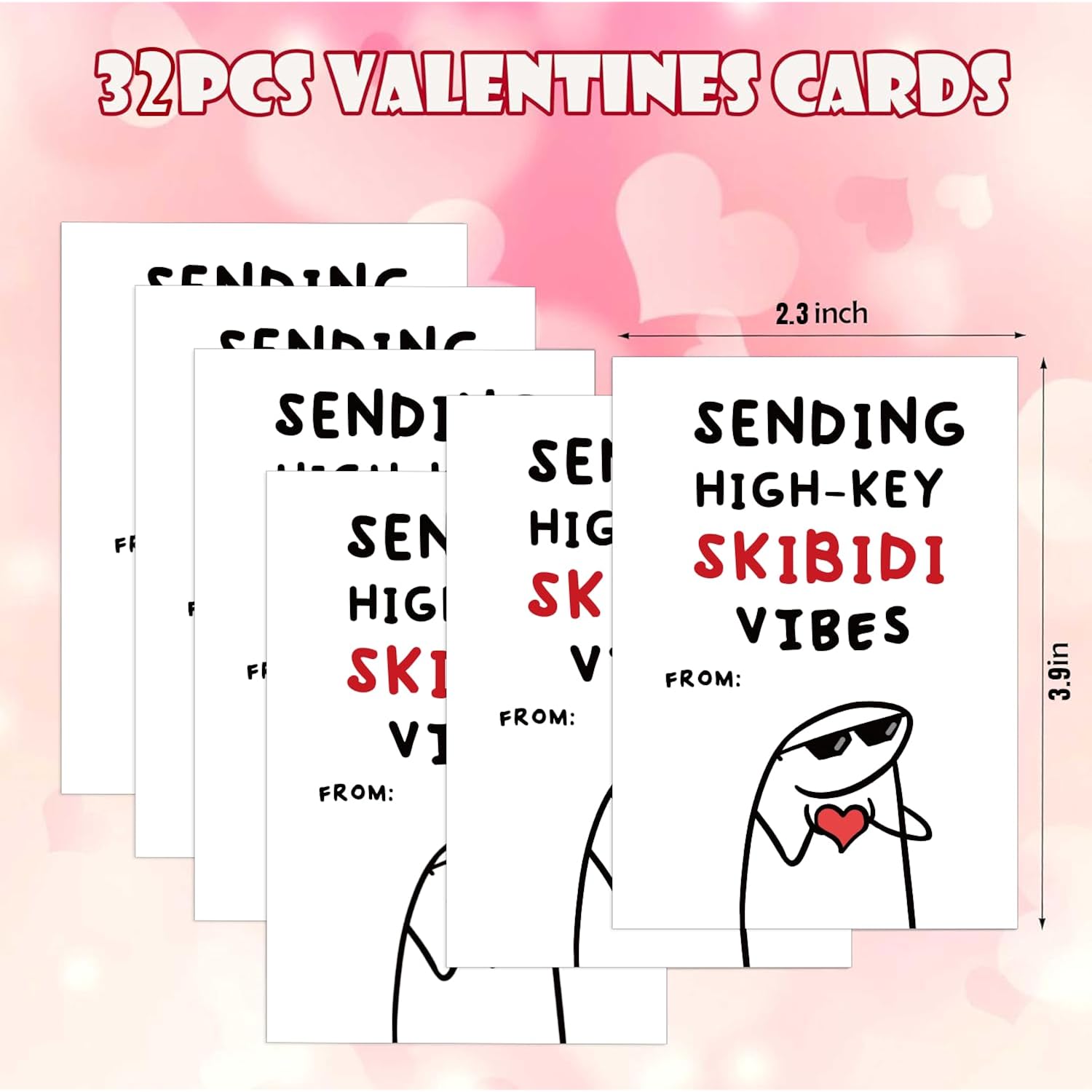 32Pcs Valentines Day Cards For Kids Child School, Slang Valentines Cards,Funny Pookie Bussin Valentine Cards For Teen Slang Teenager, Valentine‘S Day Gifts For Boys, Girls, Valentine Classroom Exchange Gifts