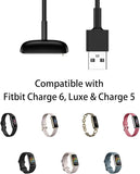2 Pack Charging Cable for Fitbit Charge 6 Charge 5 Luxe Smartwatch 3.3FT
