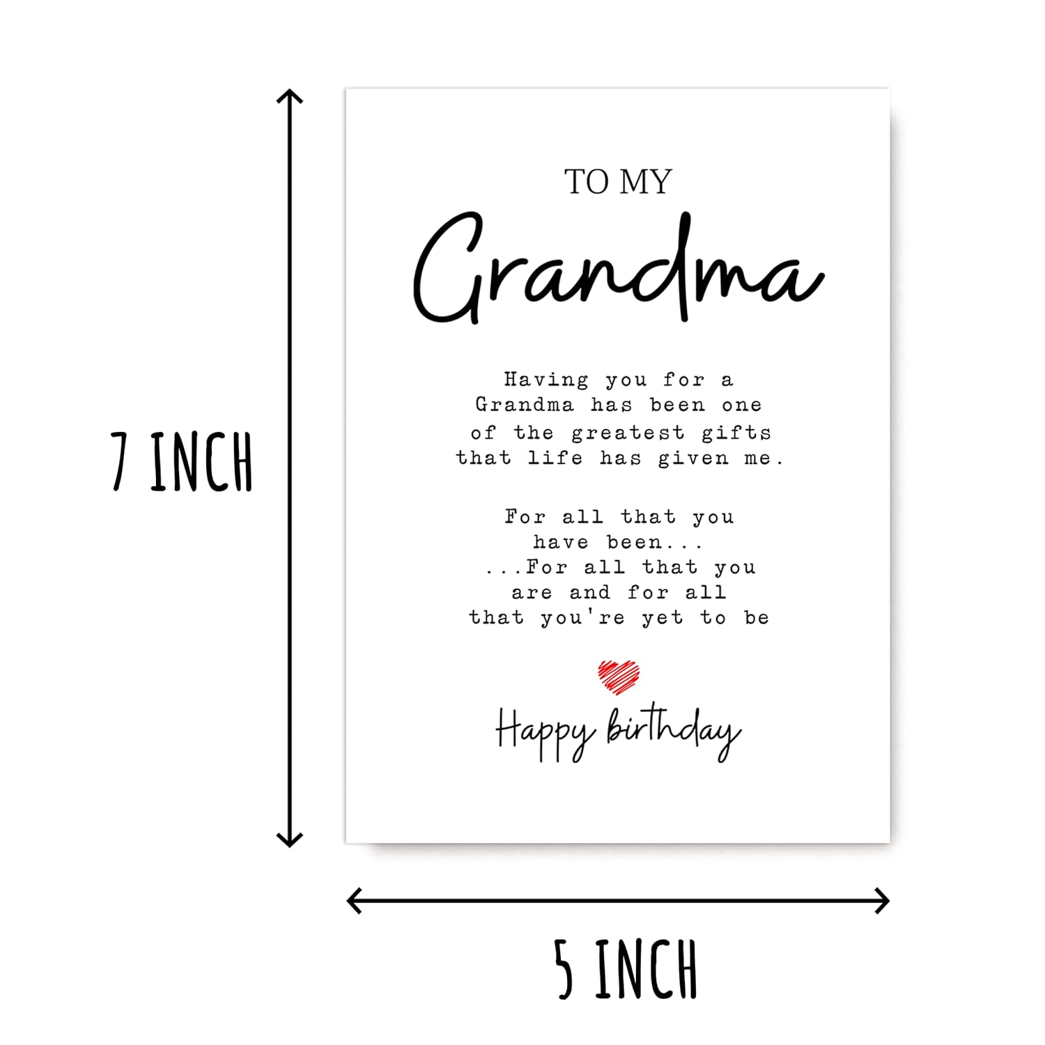 To My Grandma - Grandma Birthday Card - Grandma Is The Greatest Gifts In My Life - Birthday Card For Grandma - Gift For Grandma Card- Christmas Gifts For Grandma