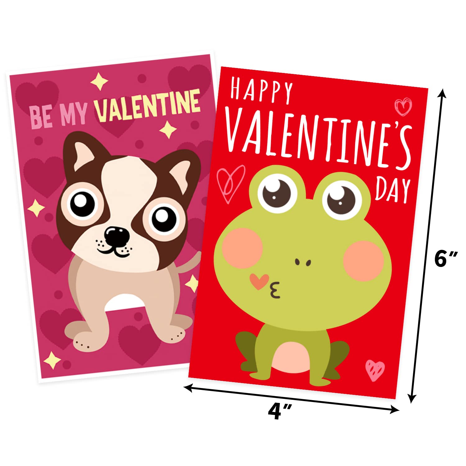 27 Pcs Valentine'S Day Cards Assortment Animal Valentine'S Day Greeting Cards With Envelopes, Classroom Exchange Kids Holiday Crafted Wedding Cards, Valentine'S Party Favorites, 9 Styles?
