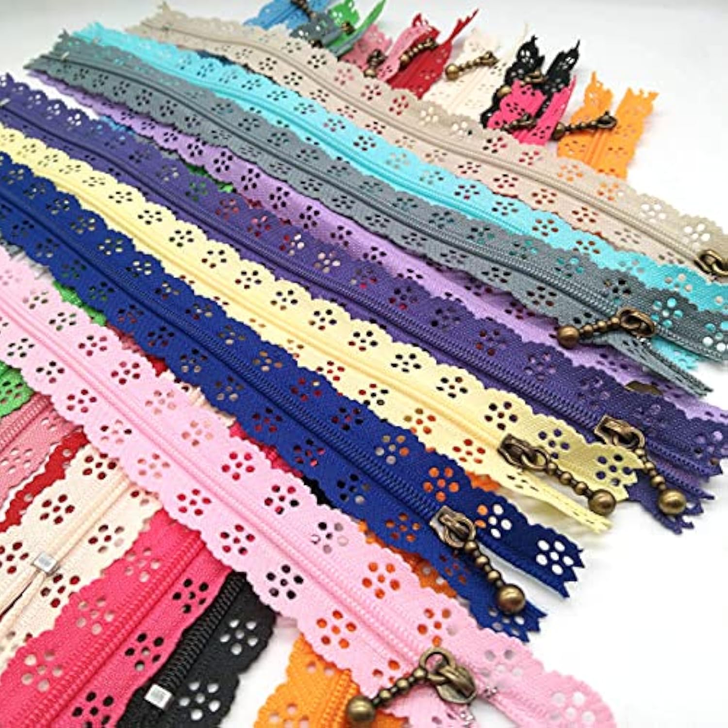 Lace Zippers 20Cm(7.8Inch) Novelty 20Pcs/Pack 3# End Zipper Diy Nylon