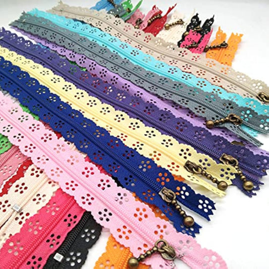 Lace Zippers 20Cm(7.8Inch) Novelty 20Pcs/Pack 3# End Zipper Diy Nylon