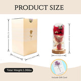 Artificial Flowers Fresh Bouquet Preserved Flowers Red Roses Glass Flower With Lighting Christmas And Birthday Gifts For Women