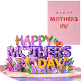Pop Up From Daughter Happy Mothers Day Card From Son With Envelope - Flowers Pop Up Card For Best Mom Wife Grandma