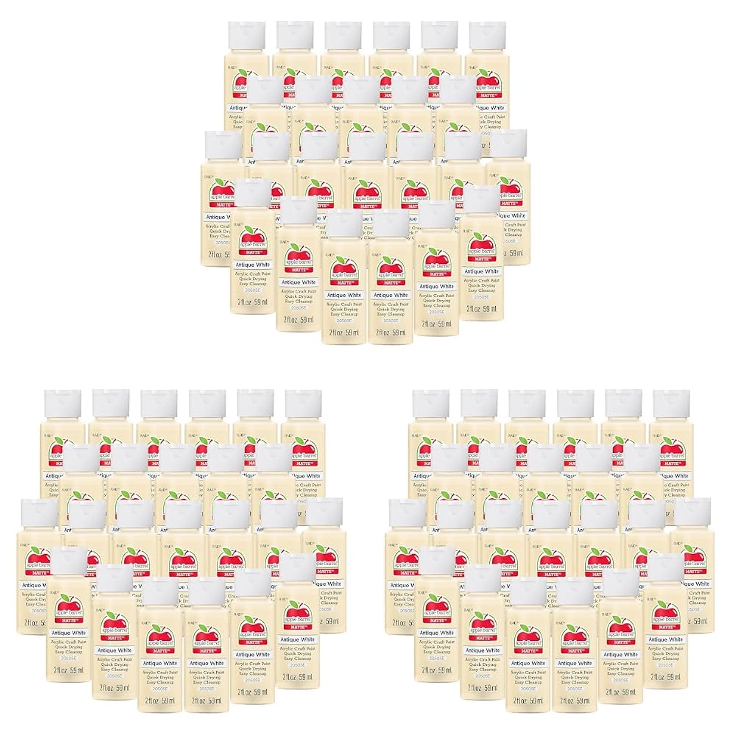 Apple Barrel Acrylic Paint, Antique White (Pack of 72) 2 oz, 20505EB