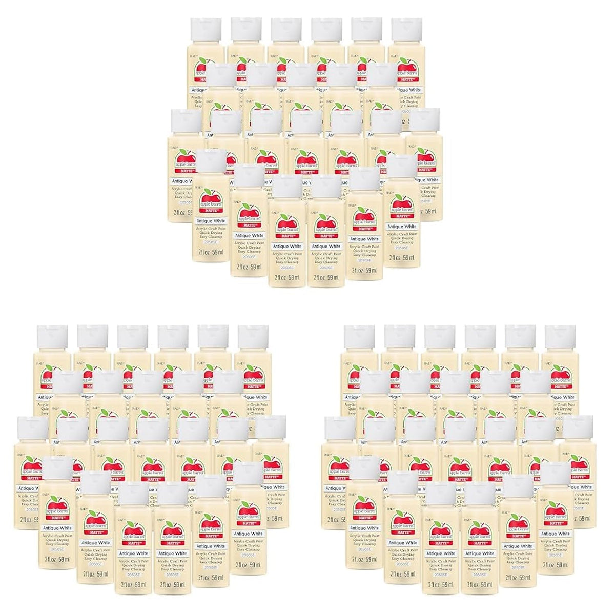 Apple Barrel Acrylic Paint, Antique White (Pack of 72) 2 oz, 20505EB