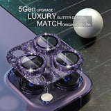 iPhone 14 Pro/Pro Max Camera Lens Protector Bling 9H Tempered Glass Purple