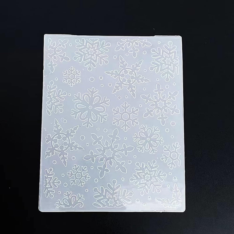 Christmas Snowflake Background Plastic Embossing Folders For Card Making Scrap