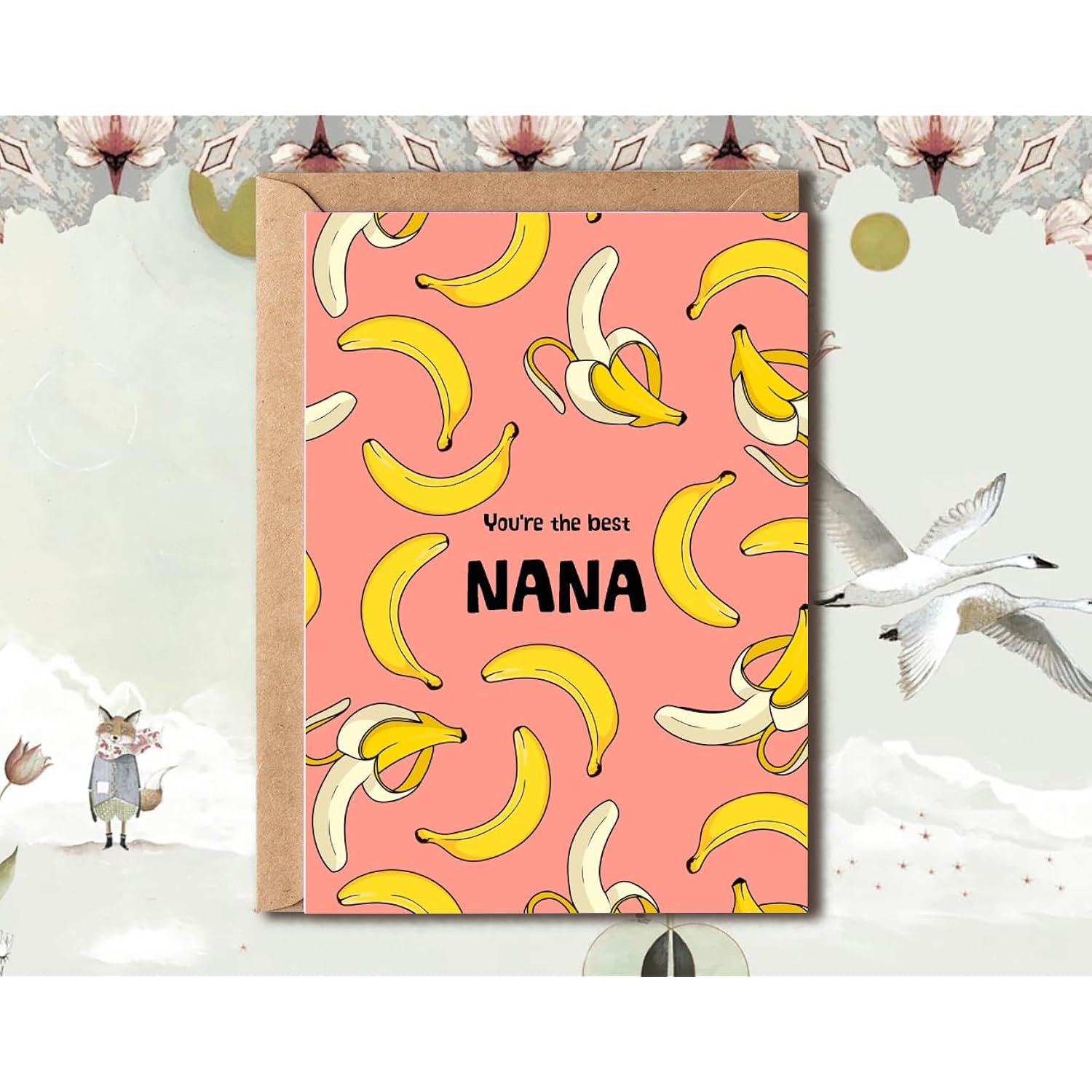 Mother'S Day Card - Cute Mother Birthday Card - Funny Banana Card For Mom - Greeting Card - Mother'S Day Card For Nana