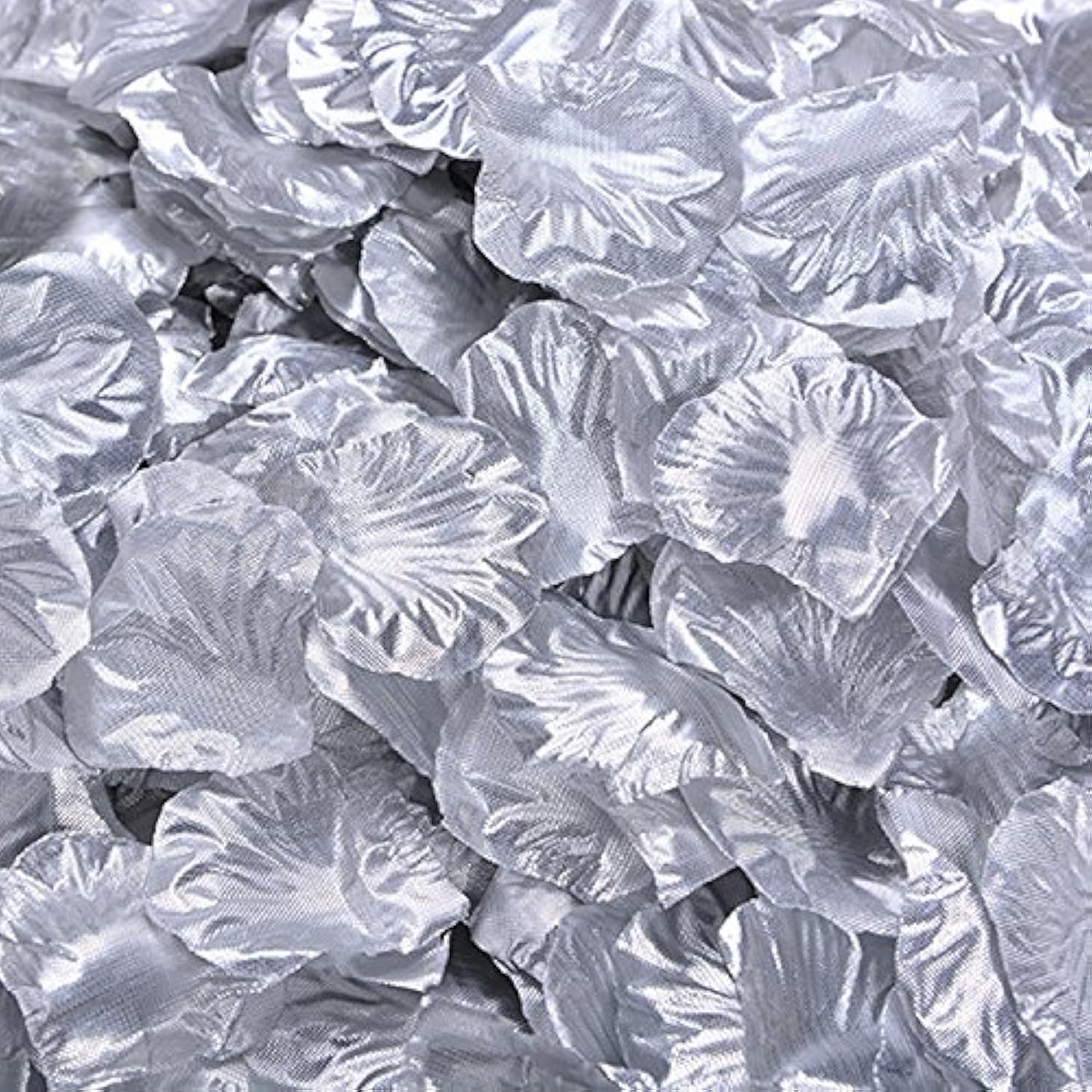 1000 Pcs Silk Rose Petals Fake Petals For Wedding Decoration Festive Supplies (Silver)