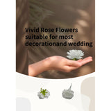 Fake Flower Heads For Craft,3.8" White Rose Heads Artificial Flowers,36 Pcs Silk Rose Forwedding Decoration Party Home Decor,Diy Crafts(White, 3.8)