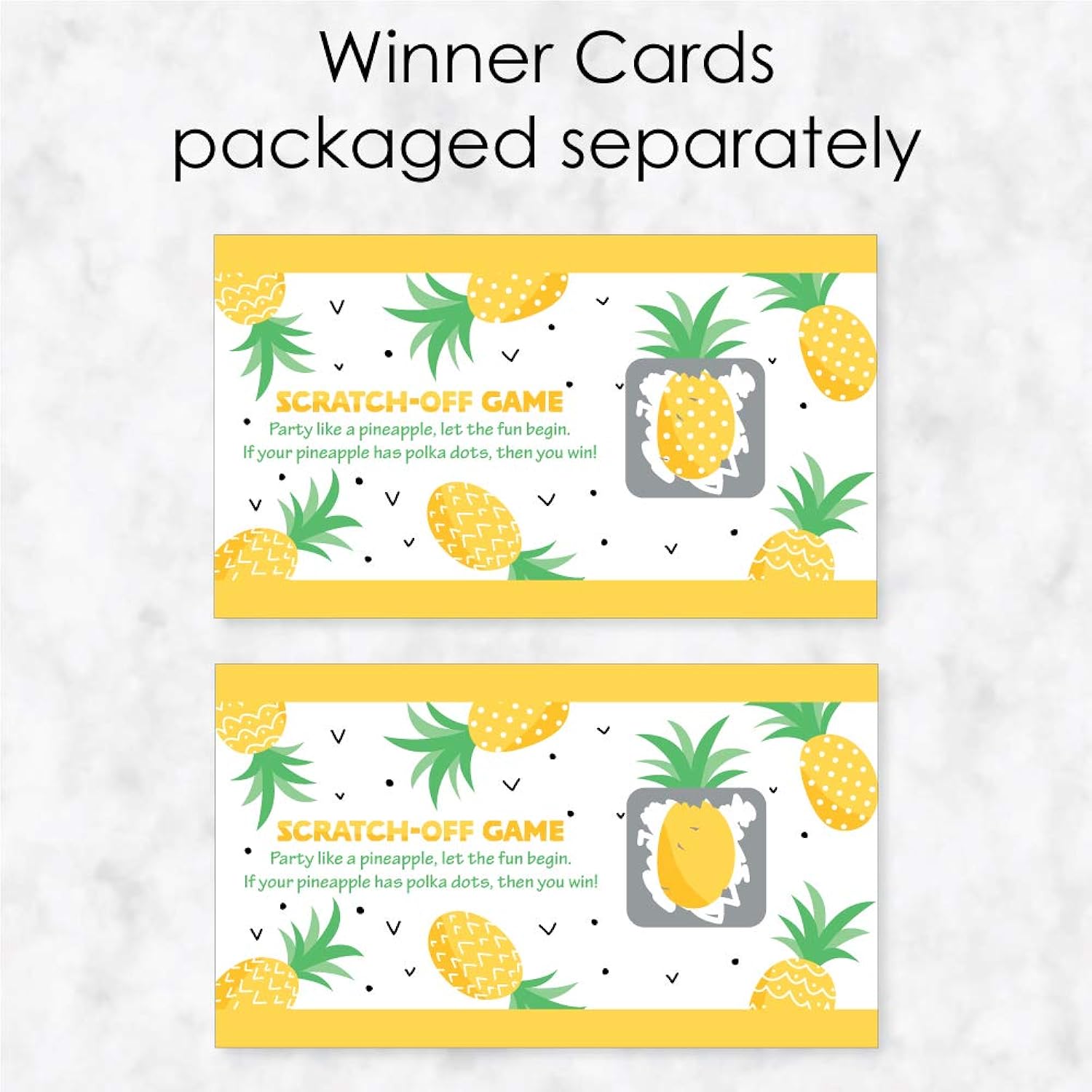 Big Dot of Happiness Tropical Pineapple - Summer Party Game Scratch Off Cards - 22 Count