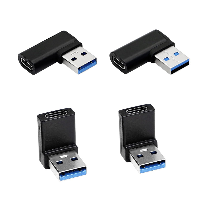 Right & Left & Up & Down Angle Usb A 3.0 Male To Usb Type C 3.1 Female Connect