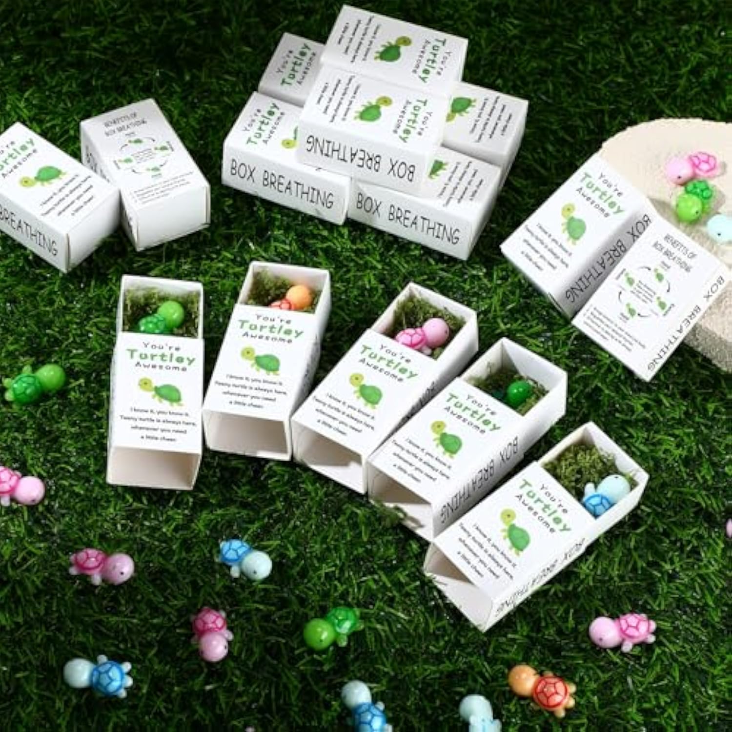 50 Sets Employee Appreciation Gifts Bulk You'Re Turtley Awesome Breathing Box Gifts Team Building Support Inspirational Positive Thank You Party Favor For Employees Staff Coworkers Teacher