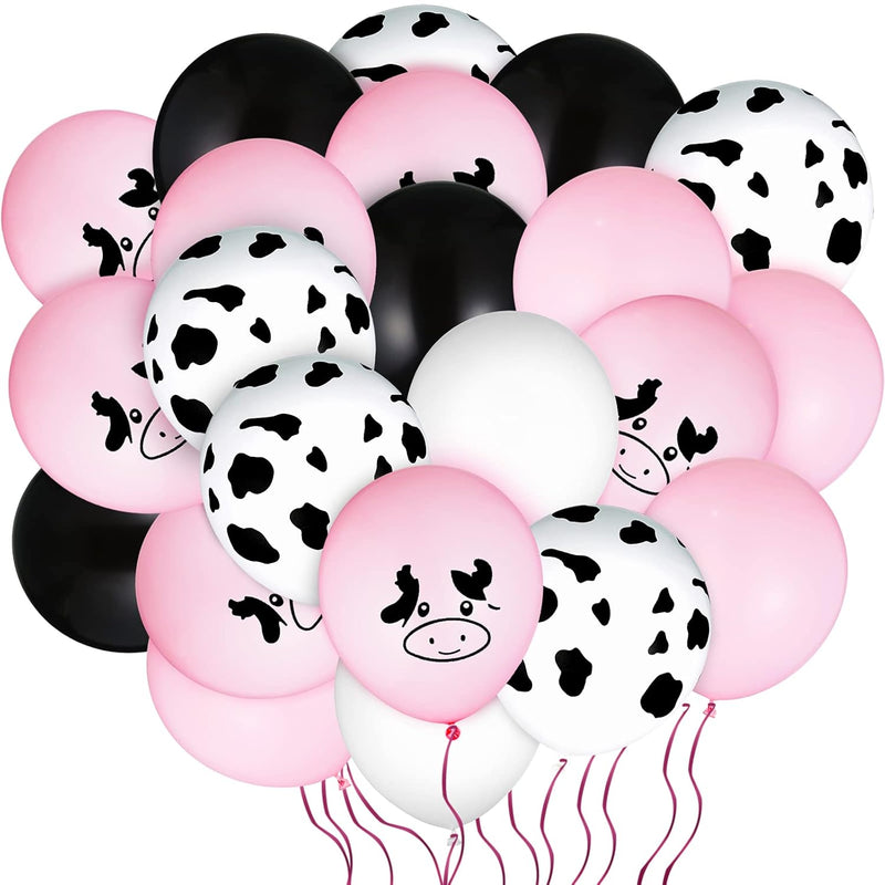 100 Pieces Cow Balloons Cow Print Balloon Cow Party Decoration Balloon