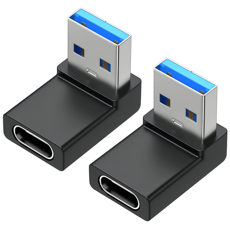 90 Degree Usb To Usb C Adapter,Right Angle Usb A Male To Type C Female Connect