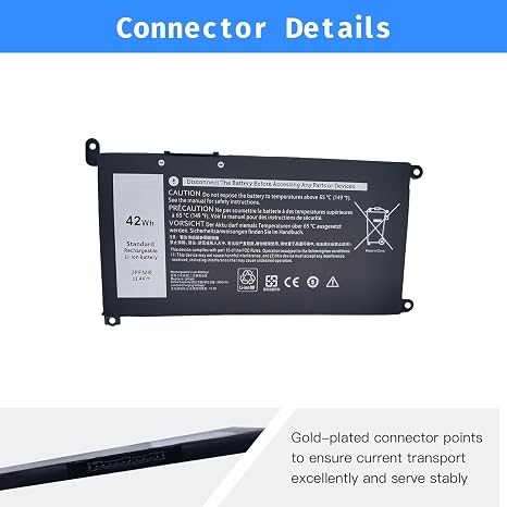 Dell JPFMR 42Wh Laptop Battery Replacement for Chromebook 3100 3400 5493 7MT0R