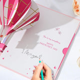 3D Pop-Up Valentine'S Day Greeting Card Love Pop-Up Card Valentine'S Day Gift To Her/Him, Girlfriend/Boyfriend/Husband/Wife Anniversary Greeting Card. (Hot Air Balloon)