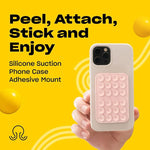 Silicone Suction Phone Case Mount - Hands-Free Grip for Selfies & Videos - Pink