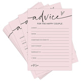 Bridal Shower Games, Advice For The Happy Couple, 25Pcs Minimalist Blush Pink Bridal Game Cards, Wedding Shower Games For Guests, Engagement Bachelorette Party Supplies