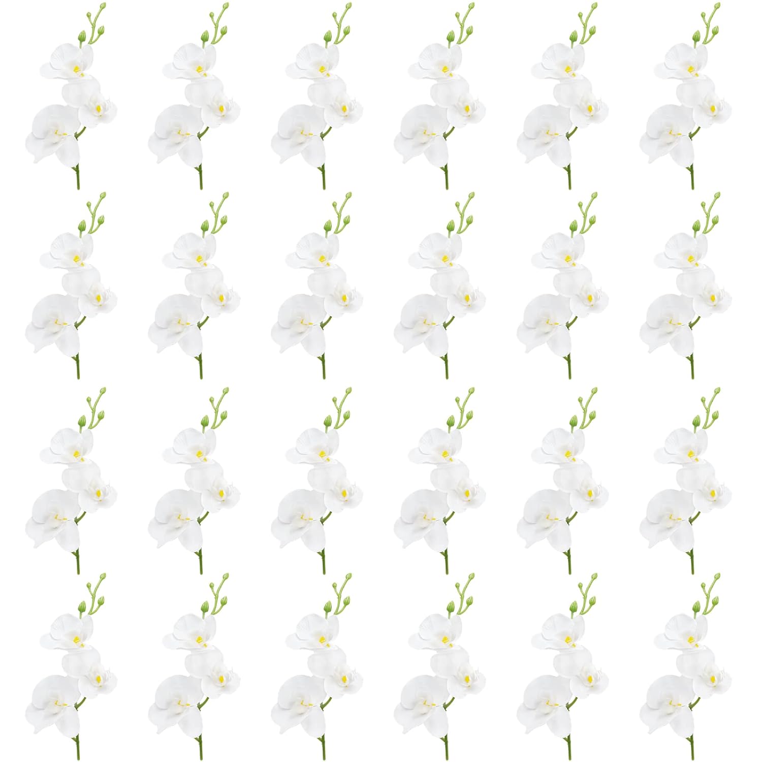 24 Pcs Artificial Flowers For Floating Candles Wedding Centerpiece Mini Orchid Flower Filler Vase Fillers For Wedding Dinning Table Party Home Restaurant Decoration