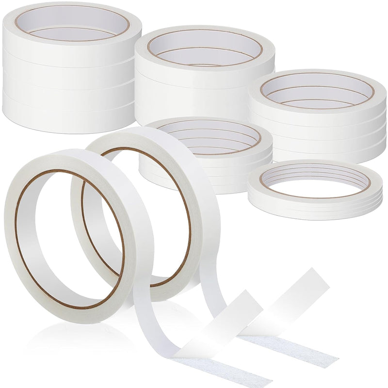 20 Rolls Double Sided Tape For Crafts Scrapbook Tape Removable Double