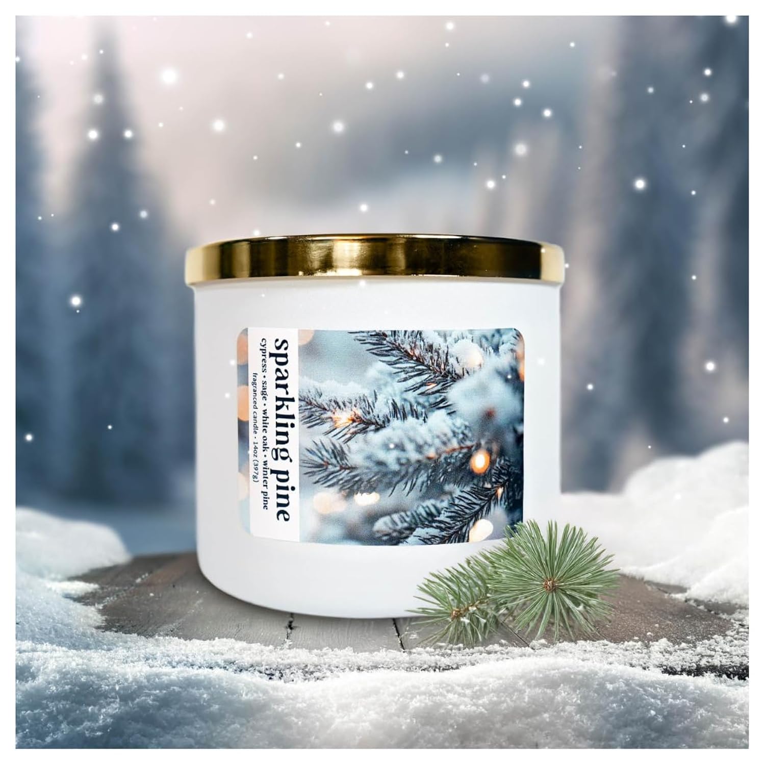 Colonial Candle Sparkling Pine Scented Candle, Holiday Scented Candle - Made in The USA