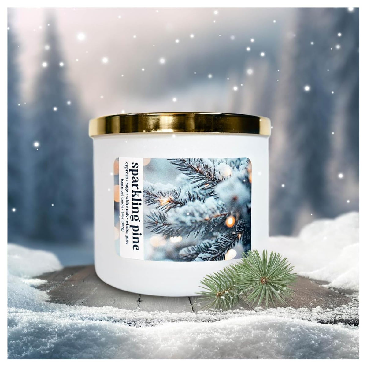 Colonial Candle Sparkling Pine Scented Candle, Holiday Scented Candle - Made in The USA