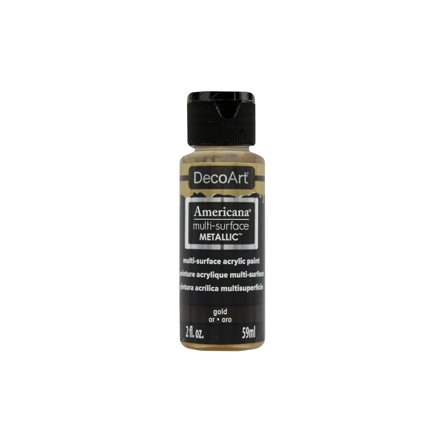 DecoArt Americana Multi-Surface Metallic Paint, 2-Ounce, Gold (DA553-30)