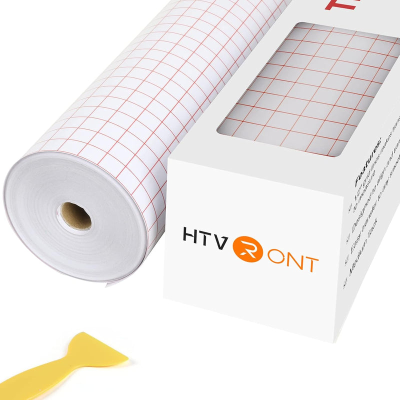 Transfer Tape For Vinyl - 12" X 150 Ft Red Alignment Grid Clear Transfer Paper